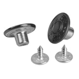 Maxbell 4x50 Set NO-SEW Metal Star Pattern Tack Snap Jeans Buttons Black 17mm