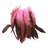 Maxbell 4x50pcs Beautiful Rooster Feathers Fringe Decoration Home Craft DIY Pink
