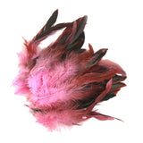Maxbell 4x50pcs Beautiful Rooster Feathers Fringe Decoration Home Craft DIY Pink