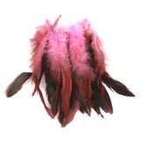 Maxbell 4x50pcs Beautiful Rooster Feathers Fringe Decoration Home Craft DIY Pink