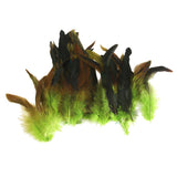 Maxbell 6x50pcs Beautiful Rooster Feathers Fringe Decoration Home Craft DIY Green