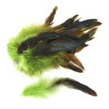 Maxbell 6x50pcs Beautiful Rooster Feathers Fringe Decoration Home Craft DIY Green
