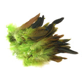 Maxbell 6x50pcs Beautiful Rooster Feathers Fringe Decoration Home Craft DIY Green