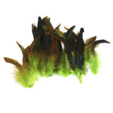 Maxbell 6x50pcs Beautiful Rooster Feathers Fringe Decoration Home Craft DIY Green