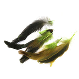 Maxbell 6x50pcs Beautiful Rooster Feathers Fringe Decoration Home Craft DIY Green
