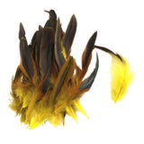 Maxbell 100 Pieces Beautiful Rooster Feather Trim for Decoration 12-18cm Yellow Red