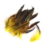 Maxbell 4x50pcs Beautiful Rooster Feathers Fringe Decoration Home Craft DIY Yellow