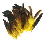 Maxbell 4x50pcs Beautiful Rooster Feathers Fringe Decoration Home Craft DIY Yellow