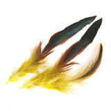 Maxbell 100 Pieces Beautiful Rooster Feather Trim for Decoration 12-18cm Yellow Red
