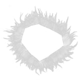 Maxbell 1 Yard Rooster Feather Fringe Trim for Sewing Costume Crafts White