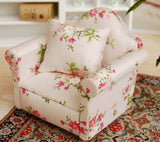 Maxbell 3pcs Dollhouse Miniature Floral Sofa Couch with Pillow Cushions
