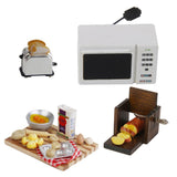 Maxbell White Microwave Oven for 1/12 Dollhouse Kitchen Miniature