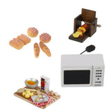 Maxbell White Microwave Oven for 1/12 Dollhouse Kitchen Miniature