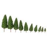 Maxbell 4x20pcs Tower Shaped Trees Model Train Scenery Landscape 1:50-400 Green 108