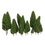 Maxbell 4x20pcs Tower Shaped Trees Model Train Scenery Landscape 1:50-400 Green 108