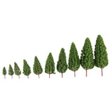 Maxbell 4x20pcs Tower Shaped Trees Model Train Scenery Landscape 1:50-400 Green 108