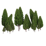Maxbell 4x20pcs Tower Shaped Trees Model Train Scenery Landscape 1:50-400 Green 108