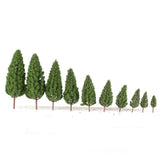 Maxbell 4x20pcs Tower Shaped Trees Model Train Scenery Landscape 1:50-400 Green 108