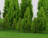 Maxbell 40pcs Tower Shaped Trees Model Train Railway Scenery Layout 1:50-400 HO N Z