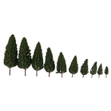 Maxbell 4x20pcs Tower Shaped Trees Model Train Scenery Landscape 1:50-400 Green 105