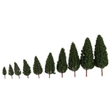 Maxbell 4x20pcs Tower Shaped Trees Model Train Scenery Landscape 1:50-400 Green 105