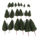 Maxbell 4x20pcs Tower Shaped Trees Model Train Scenery Landscape 1:50-400 Green 105