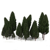 Maxbell 4x20pcs Tower Shaped Trees Model Train Scenery Landscape 1:50-400 Green 105