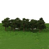Maxbell 50pcs Banyan Trees Model Train Scenery Landscape Scale 1:200 Dark Green