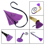 Maxbell 6xLADE Cleaning Cloth aus Artificial chamois for Wind Music Instruments Purple