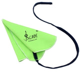 Maxbell 3xLADE Cleaning Cloth aus Artificial chamois for Wind Music Instruments Green