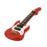 Maxbell 3x1:12th Dollhouse Miniature Music Instrument Red Electric Guitar