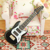 Maxbell 1:12 Dollhouse Miniature Music Instrument Black Electric Guitar
