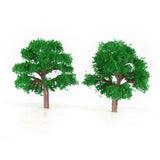 Maxbell 50pc Green Trees Model Train Street Park Wargame Diorama Scenery 1:300 Z Scale