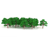 Maxbell 50pc Green Trees Model Train Street Park Wargame Diorama Scenery 1:300 Z Scale