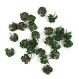 Maxbell 50pc Green Trees Model Train Street Park Wargame Diorama Scenery 1:300 Z Scale