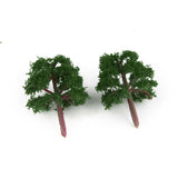 Maxbell 50pc Green Trees Model Train Street Park Wargame Diorama Scenery 1:300 Z Scale
