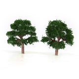 Maxbell 2x25 Pcs Scenery Landscape Train Model Trees Scale 1/300 Dark Green