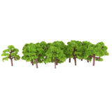 Maxbell 2x25 Pcs Scenery Landscape Train Model Trees Scale 1/300 Light Green