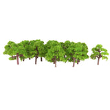 Maxbell 2x25 Pcs Scenery Landscape Train Model Trees Scale 1/300 Light Green