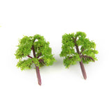 Maxbell 3x25 Pcs Scenery Landscape Train Model Trees Scale 1/300 Light Green
