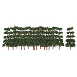 Maxbell 3x20 Pcs Scenery Landscape Train Model Pine Trees Scale 1/150 Dark Green
