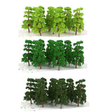 Maxbell 3x20 Pcs Scenery Landscape Train Model Pine Trees Scale 1/150 Dark Green