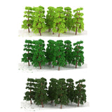 Maxbell Maxbell 20 Pcs Scenery Landscape Train Model Pine Trees Scale 1/150 Dark Green