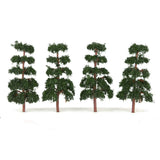 Maxbell 3x20 Pcs Scenery Landscape Train Model Pine Trees Scale 1/150 Dark Green