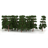 Maxbell 3x20 Pcs Scenery Landscape Train Model Pine Trees Scale 1/150 Dark Green