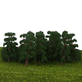 Maxbell 3x20 Pcs Scenery Landscape Train Model Pine Trees Scale 1/150 Dark Green