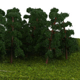 Maxbell 3x20 Pcs Scenery Landscape Train Model Pine Trees Scale 1/150 Dark Green
