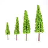 Maxbell Maxbell 10Pcs Scenery Landscape Train Model Metasequoia Trees Scale 1/50 Light Green