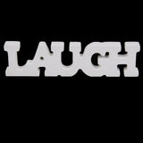 Maxbell Live Laugh Love White Wooden Letter Sign Home Decor 3pcs