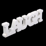 Maxbell Live Laugh Love White Wooden Letter Sign Home Decor 3pcs